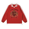LM - Striped Lapel Collar Sweatshirt - Unisex