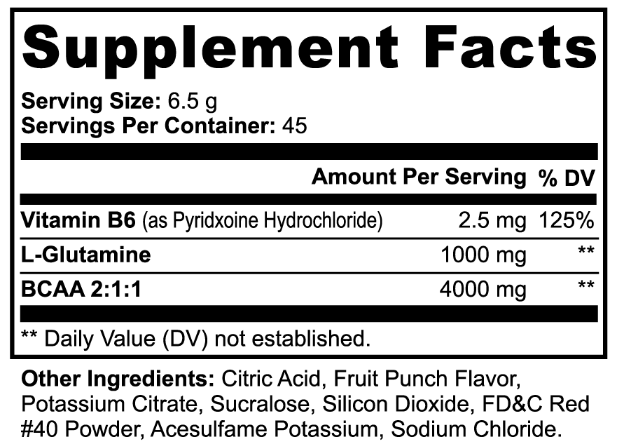 BCAA PERFORMANCE + RECOVERY(Fruit Punch)