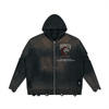 LM - American Made - Unisex Distressed Zip Sweater