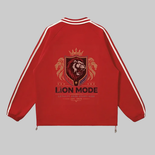 LM - Striped Lapel Collar Sweatshirt - Unisex