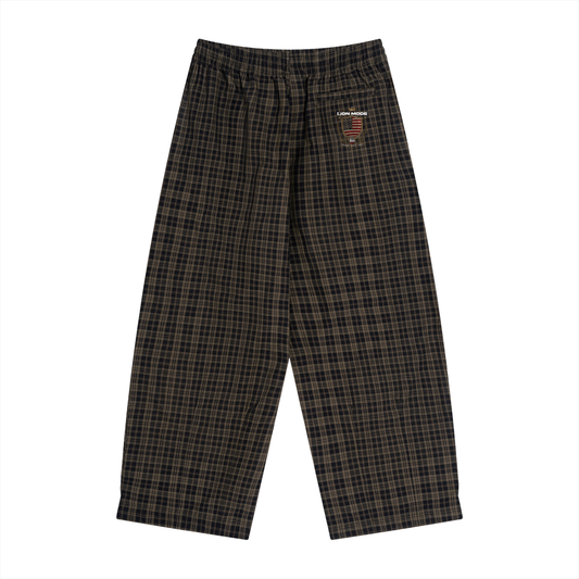 LM - Men's Plaid Wide Leg Pants