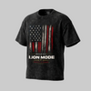 Lion Mode American Made Snow Washed Oversized Cotton T-Shirt