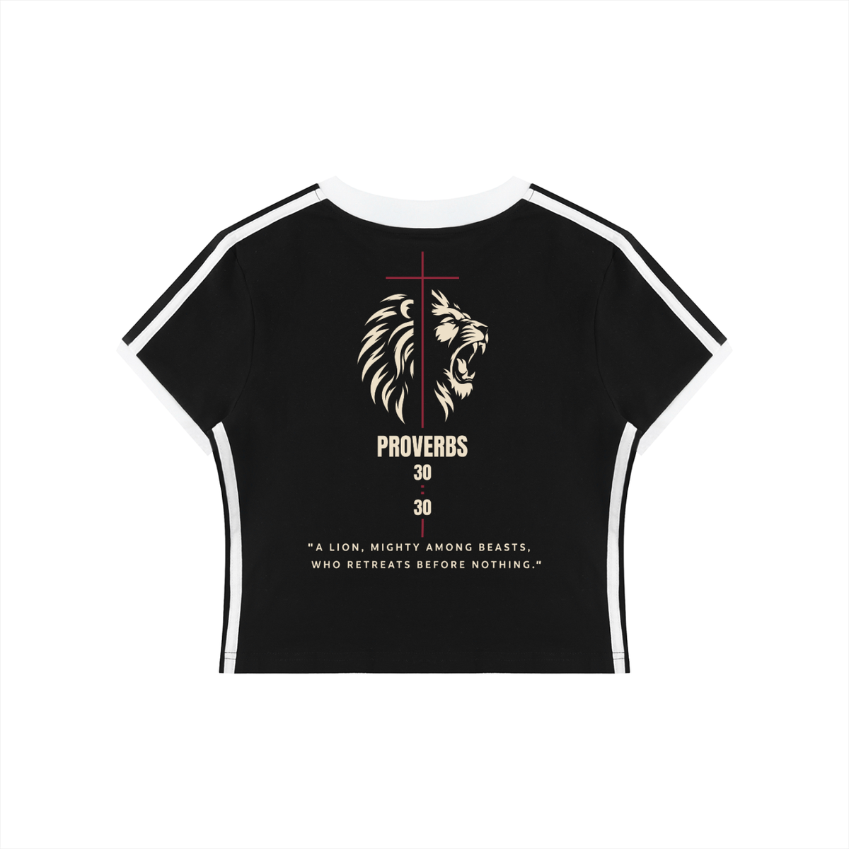 Be Bold - Proverbs 30:30 - Women's V-Neck Crop T-Shirt