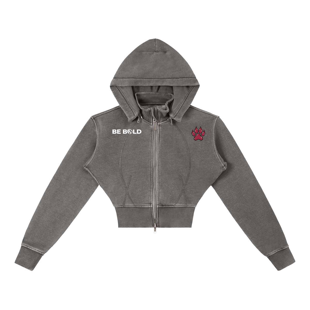 Be Bold - Proverbs 28:1 - Women's Cropped Fleece Hoodie