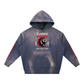 Vintage Washed Frayed Fleece Hoodie