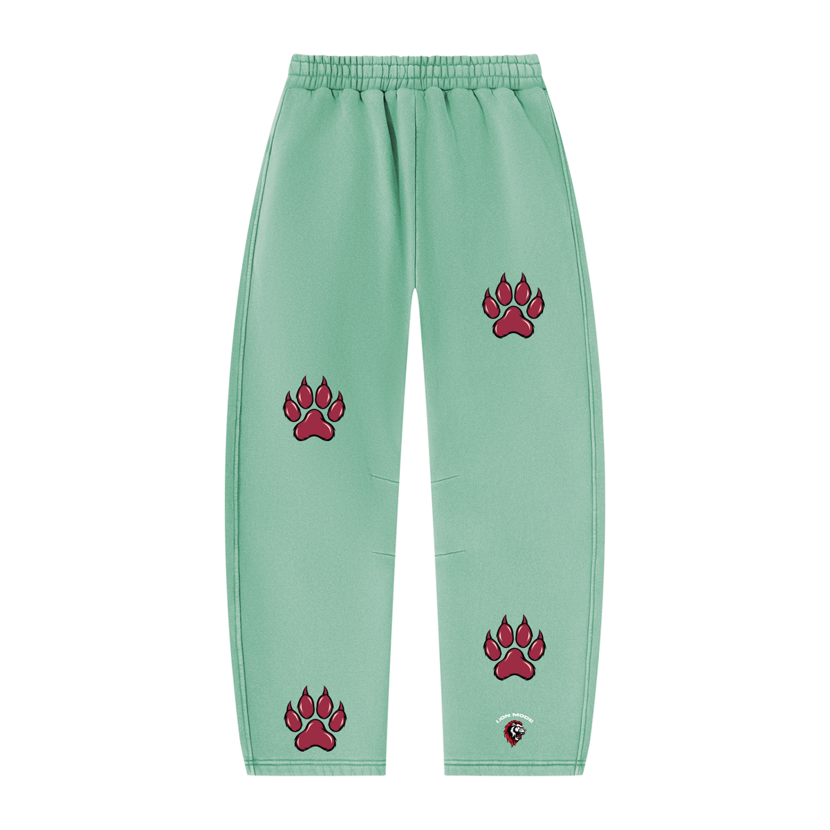LM - BSP Paw Vintage Wash Barrel Leg Fleece Sweatpants - Unisex