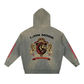 Vintage Washed Frayed Fleece Hoodie
