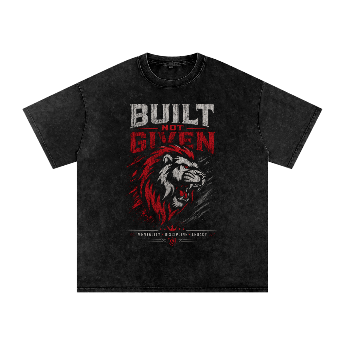 Built Not Given Snow Washed Oversized Cotton T-Shirt