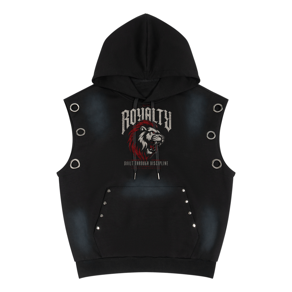 LM - Built Thru Discipline Sun Fade Sleeveless Men's Hoodie