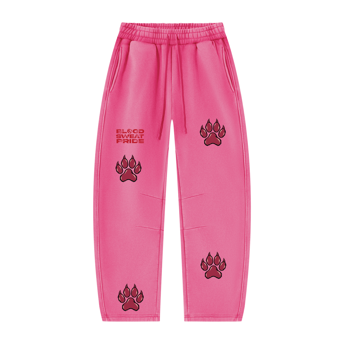 LM - BSP Paw Vintage Wash Barrel Leg Fleece Sweatpants - Unisex