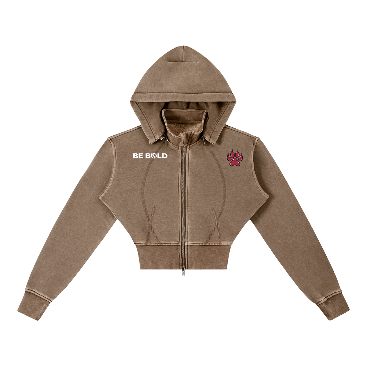 Be Bold - Proverbs 28:1 - Women's Cropped Fleece Hoodie