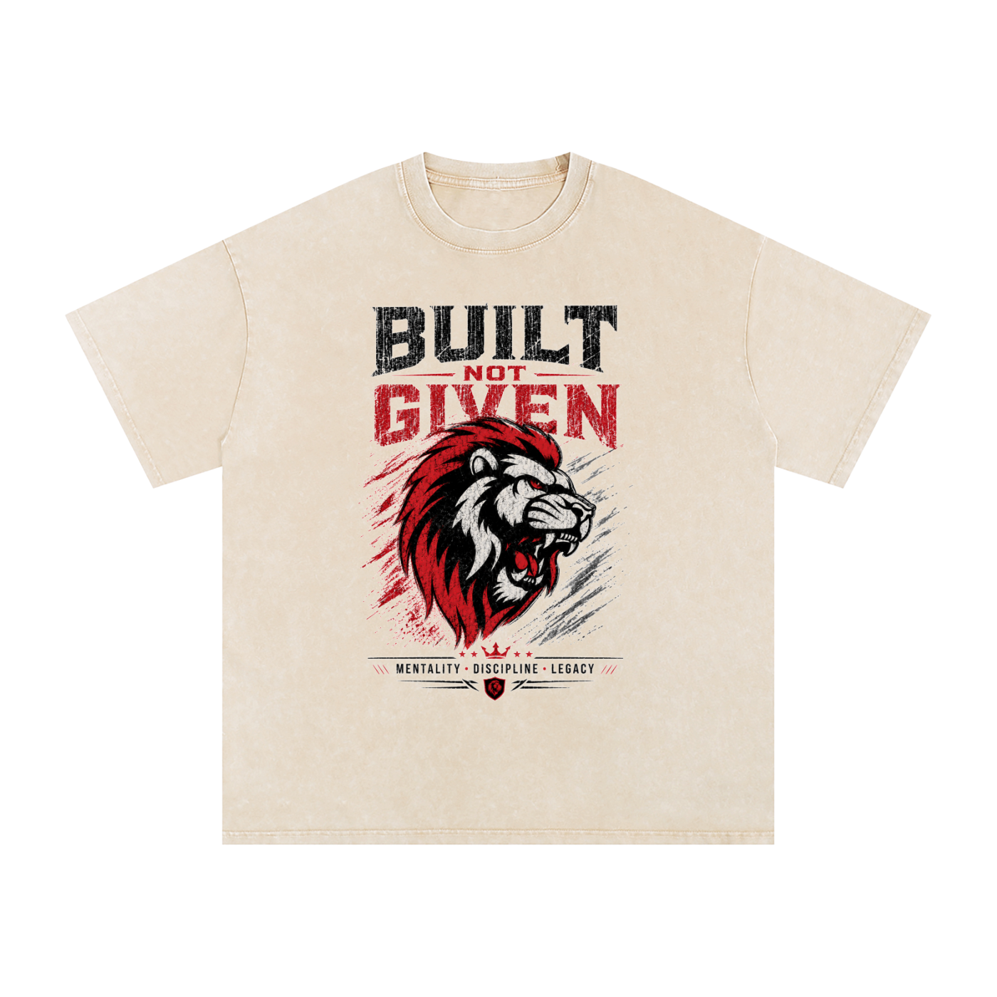 Built Not Given Snow Washed Oversized Cotton T-Shirt