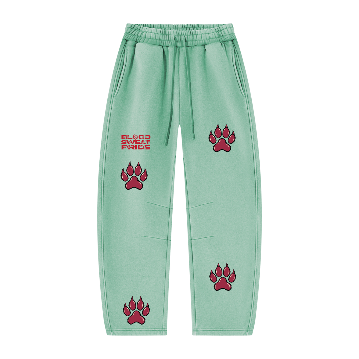 LM - BSP Paw Vintage Wash Barrel Leg Fleece Sweatpants - Unisex