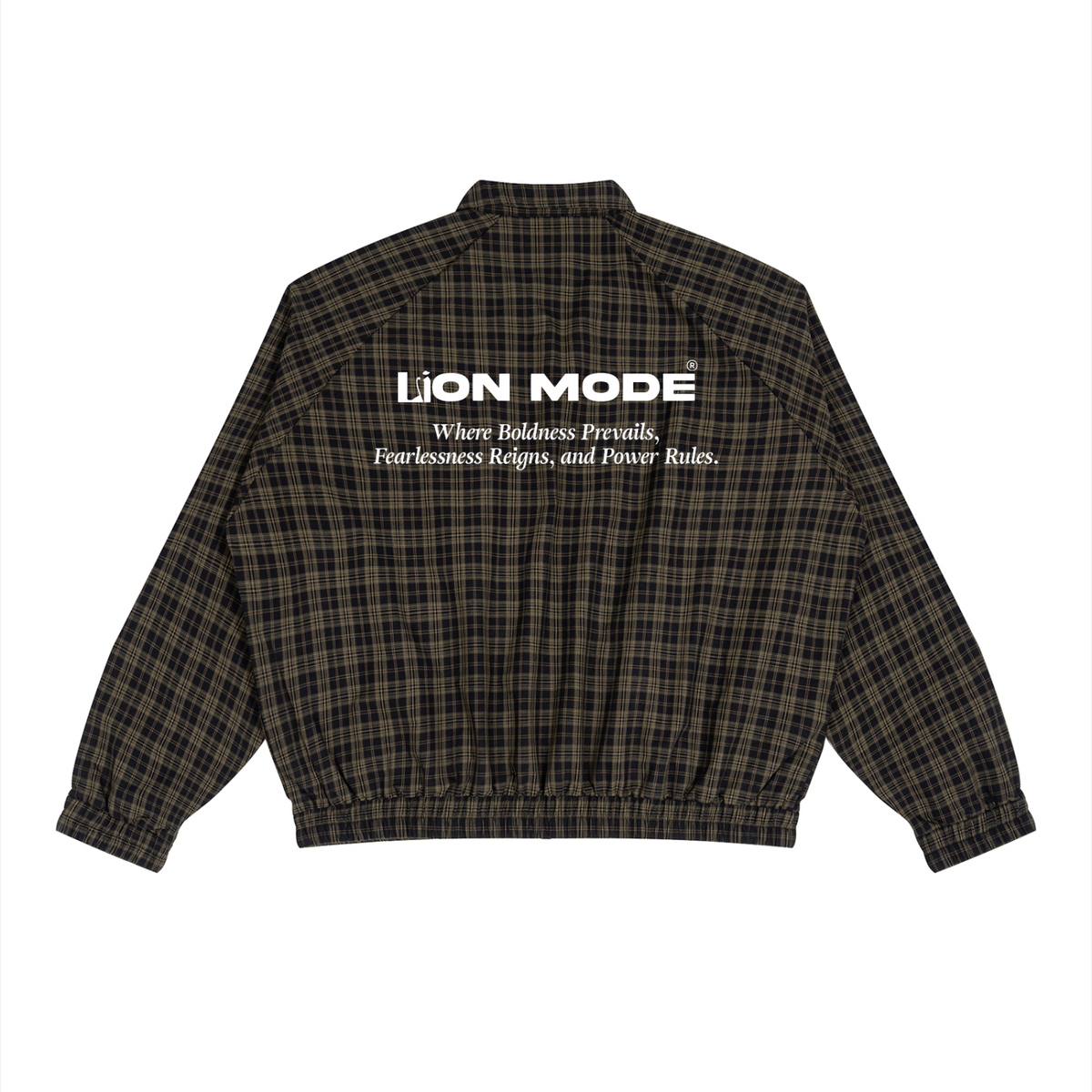 LM -  Men's Plaid Zip Track Jacket