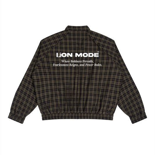 LM -  Men's Plaid Zip Track Jacket