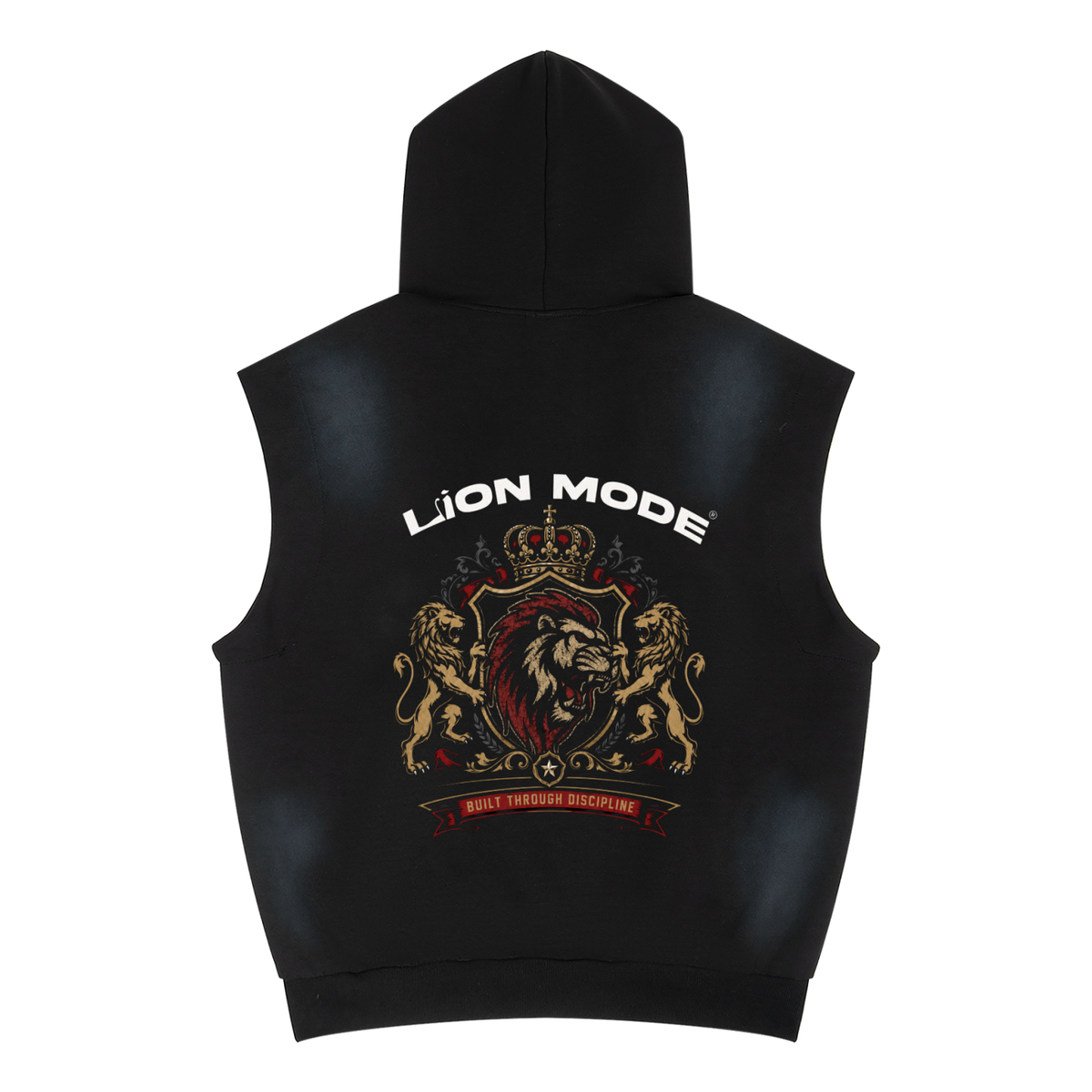 Unisex Vintage Wash Sun Fade Sleeveless Hoodie