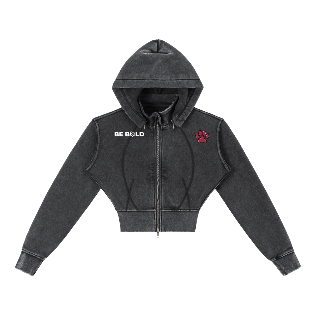 Be Bold - Proverbs 28:1 - Women's Cropped Fleece Hoodie