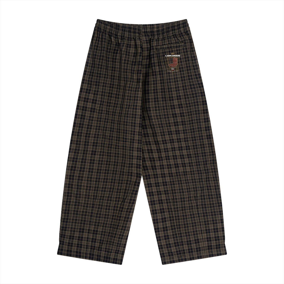 LM - Men's Plaid Wide Leg Pants