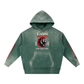 Vintage Washed Frayed Fleece Hoodie