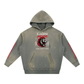 Vintage Washed Frayed Fleece Hoodie