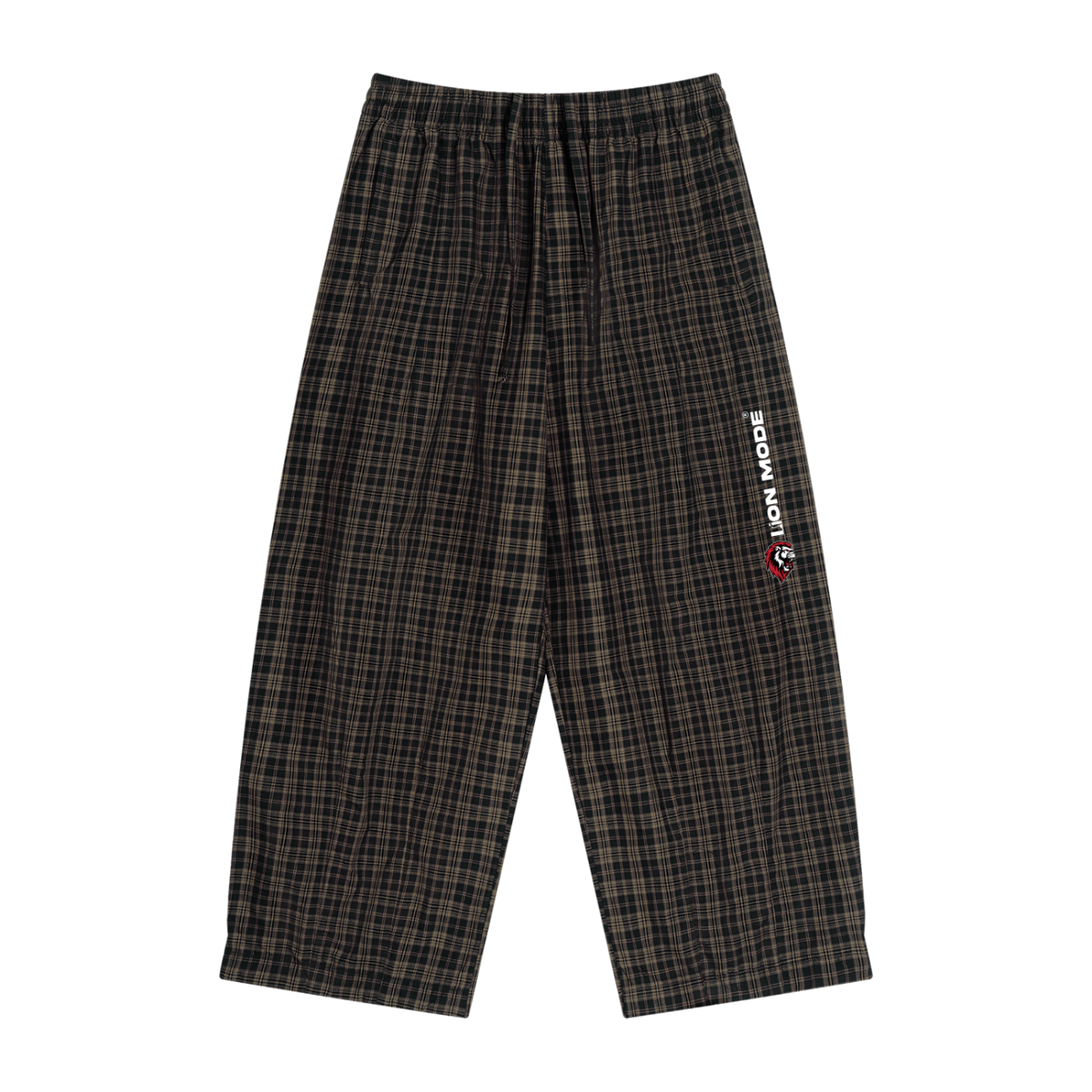 LM - Men's Plaid Wide Leg Pants