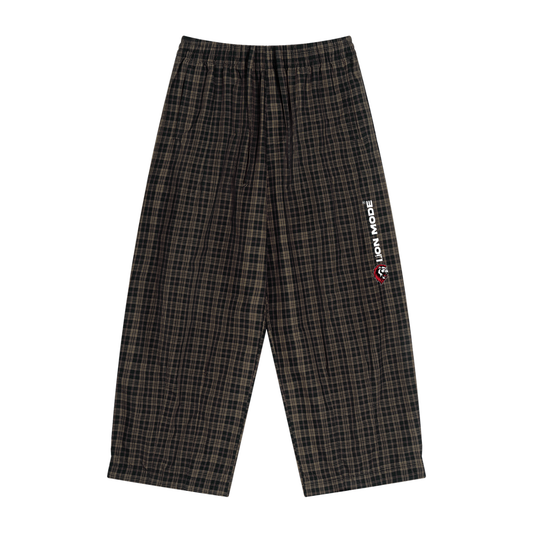 LM - Men's Plaid Wide Leg Pants