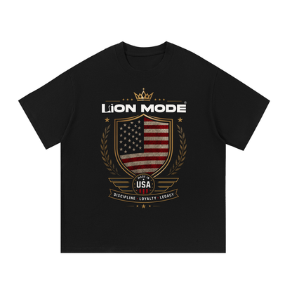 Made in USA Lion Mode Essential Cotton T-Shirt