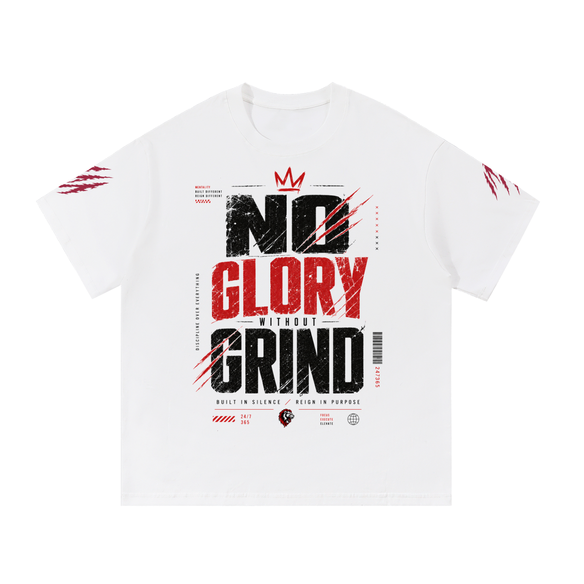 No Glory Without Grind Essential Cotton T-Shirt