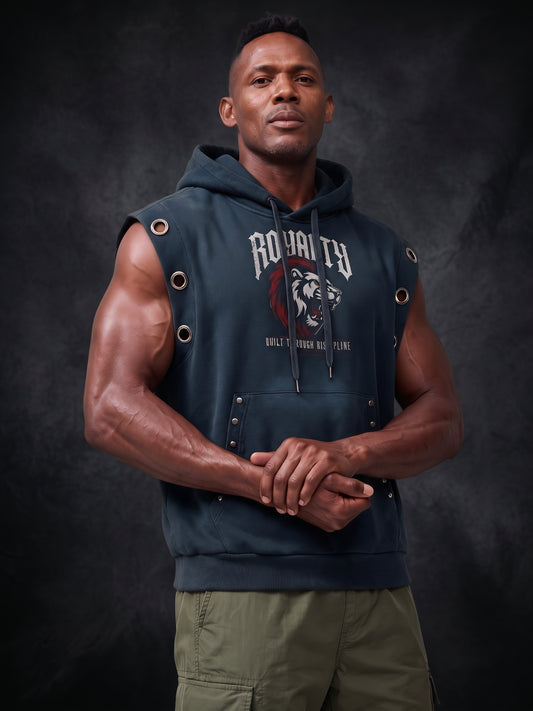 LM - Built Thru Discipline Sun Fade Sleeveless Men's Hoodie