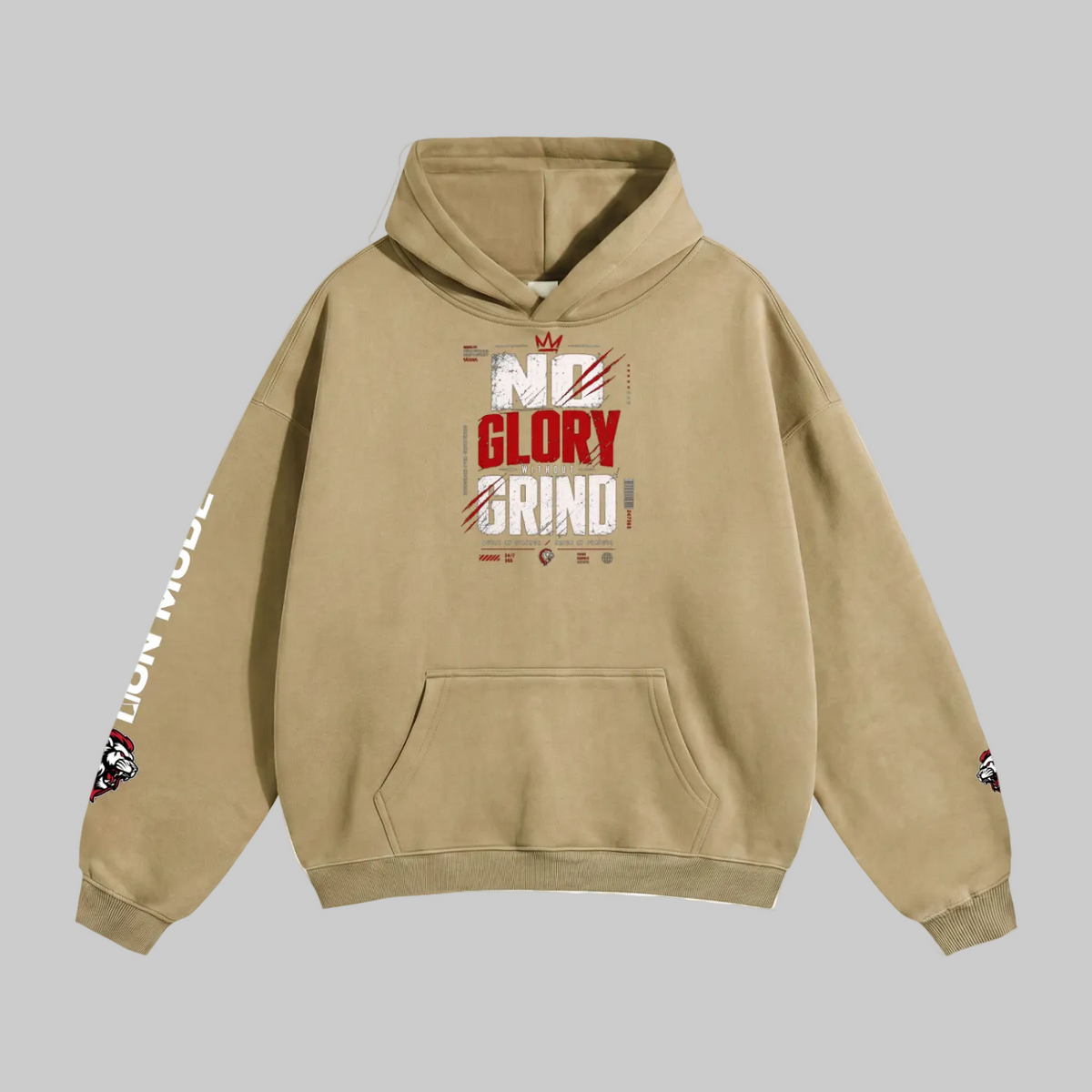 LM - No Glory Without Grind - Unisex Fleeced Hoodie