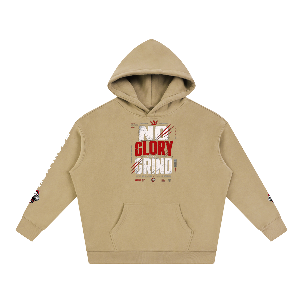LM - No Glory Without Grind - Unisex Fleeced Hoodie