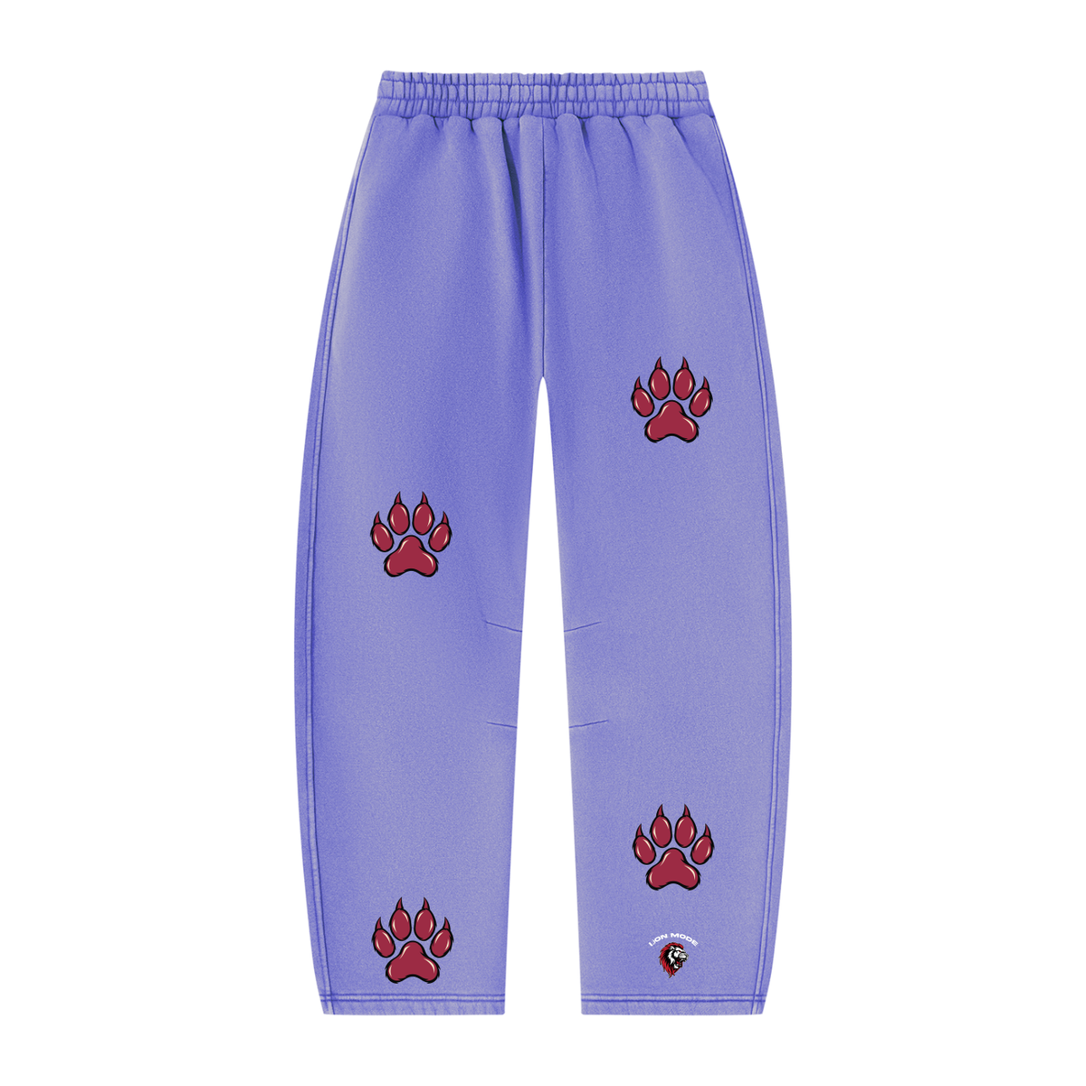 LM - BSP Paw Vintage Wash Barrel Leg Fleece Sweatpants - Unisex