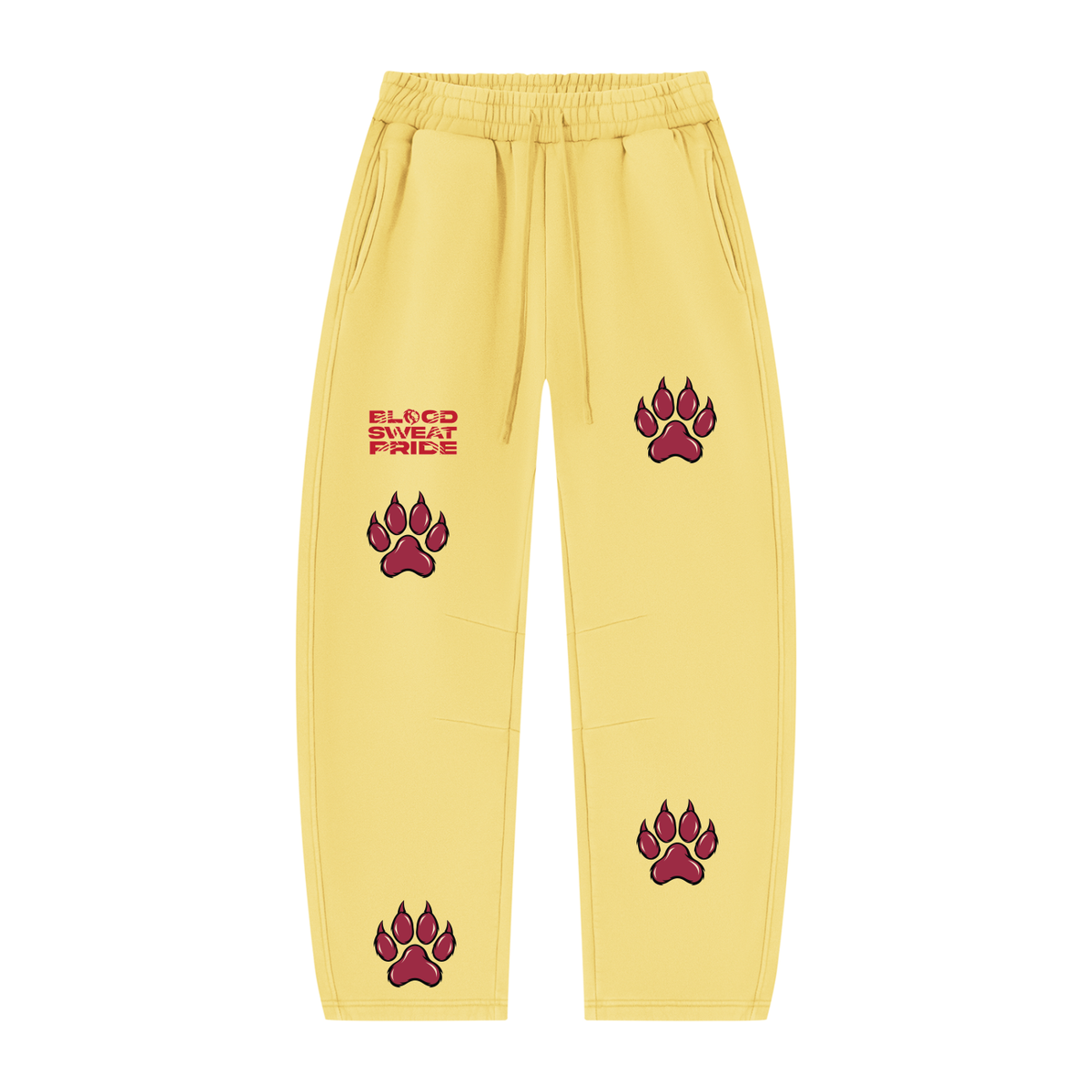LM - BSP Paw Vintage Wash Barrel Leg Fleece Sweatpants - Unisex