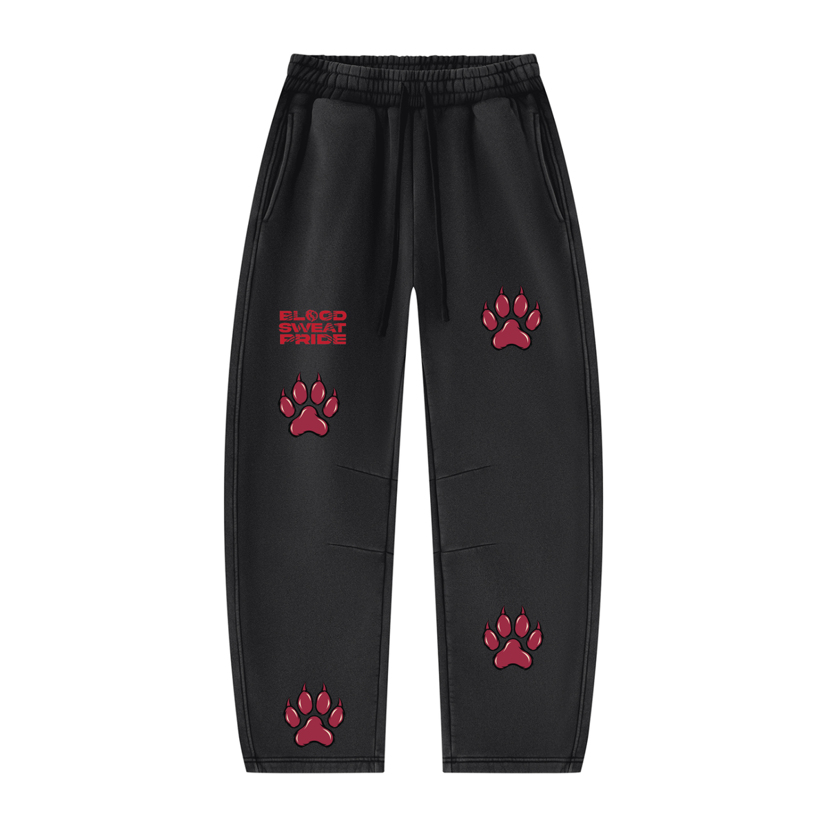 LM - BSP Paw Vintage Wash Barrel Leg Fleece Sweatpants - Unisex