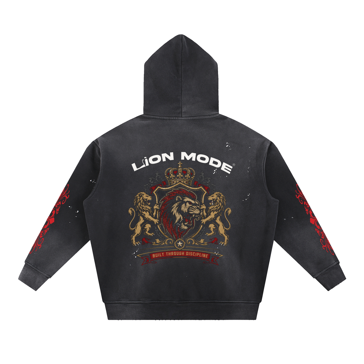 LM Crown - Vintage Washed Frayed Fleece Hoodie - Unisex