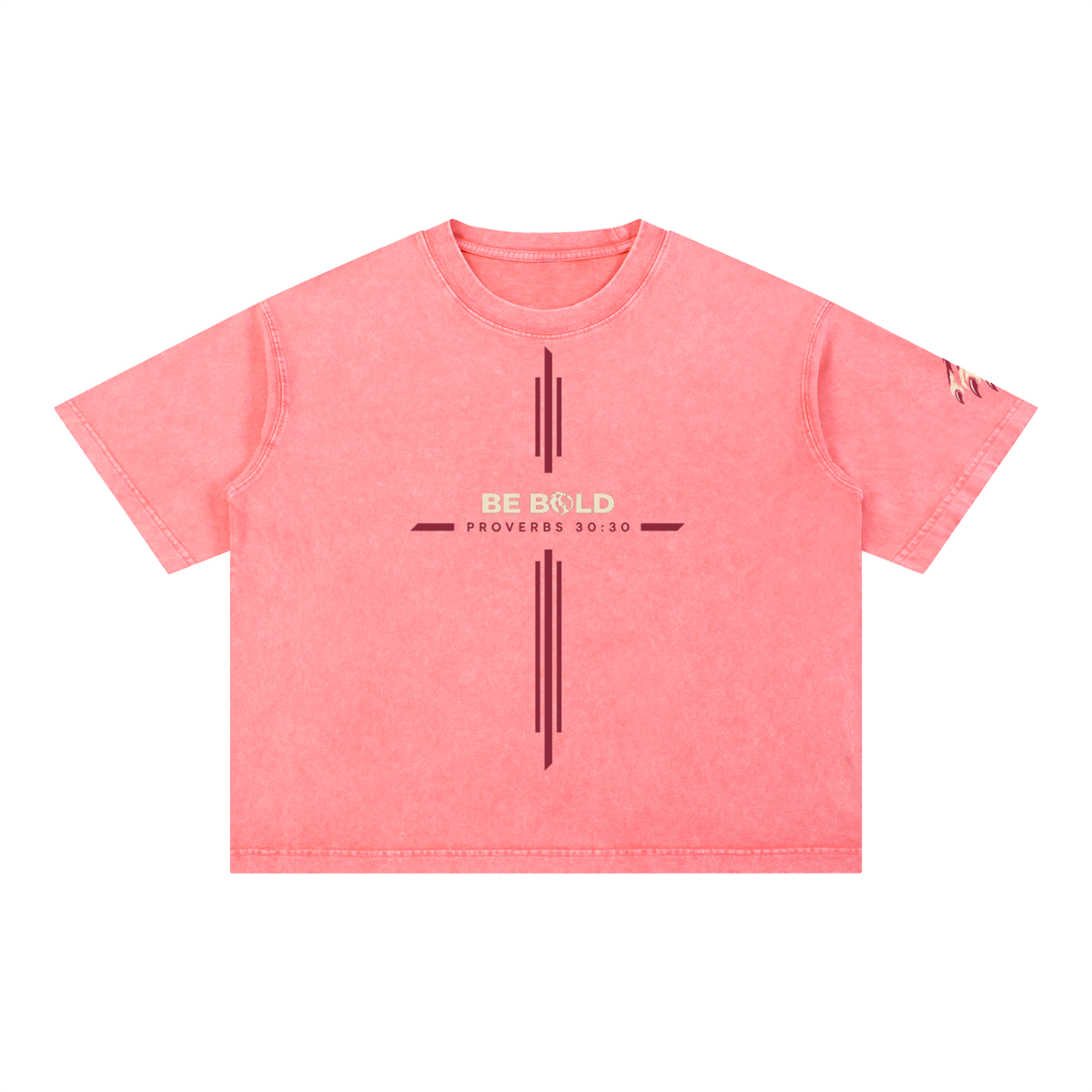 Be Bold - Proverbs 30:30 - Mineral Wash Boxy T-Shirt - Unisex