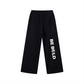 Contrast Tape Straight-Leg Sweatpants
