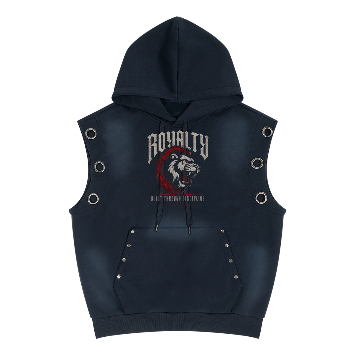 LM - Built Thru Discipline Sun Fade Sleeveless Men's Hoodie
