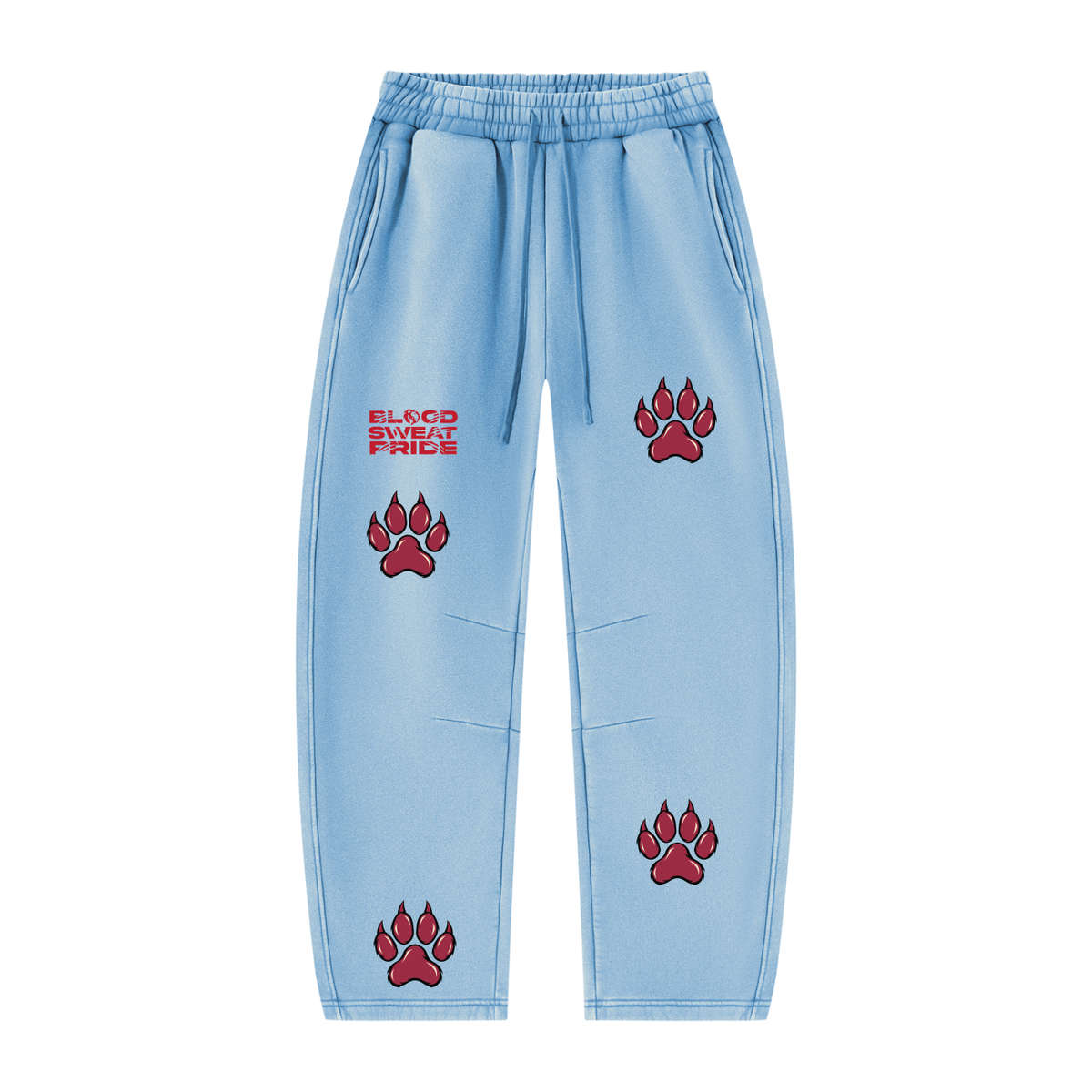 LM - BSP Paw Vintage Wash Barrel Leg Fleece Sweatpants - Unisex