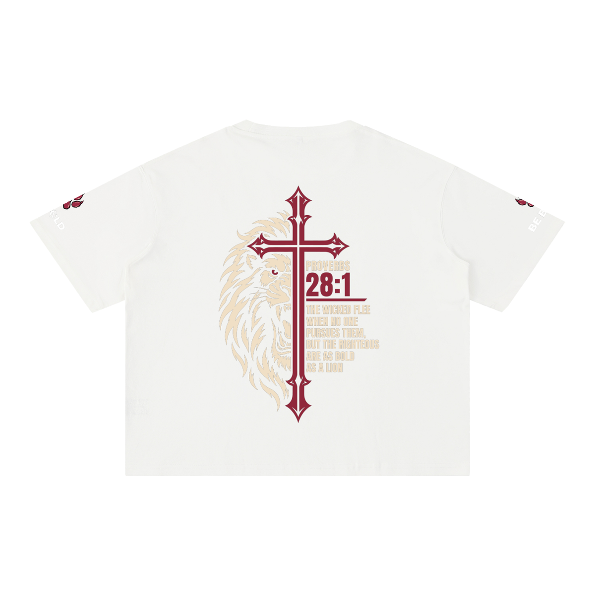 Be Bold - Proverbs 28:1 - Mineral Wash Boxy Unisex T-Shirt