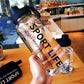 Creative Water Bottle Glass Drink Bottles For Camping Hiking Climbing Sport Bottle Portable Bottle Drinkware Eco-friendly Wide Mouth Glass Drinking Water Bottle Reusable Sport Water Bottles for Gym Hiking