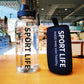 Creative Water Bottle Glass Drink Bottles For Camping Hiking Climbing Sport Bottle Portable Bottle Drinkware Eco-friendly Wide Mouth Glass Drinking Water Bottle Reusable Sport Water Bottles for Gym Hiking