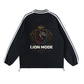 LM Unisex - Striped Lapel Collar Sweatshirt