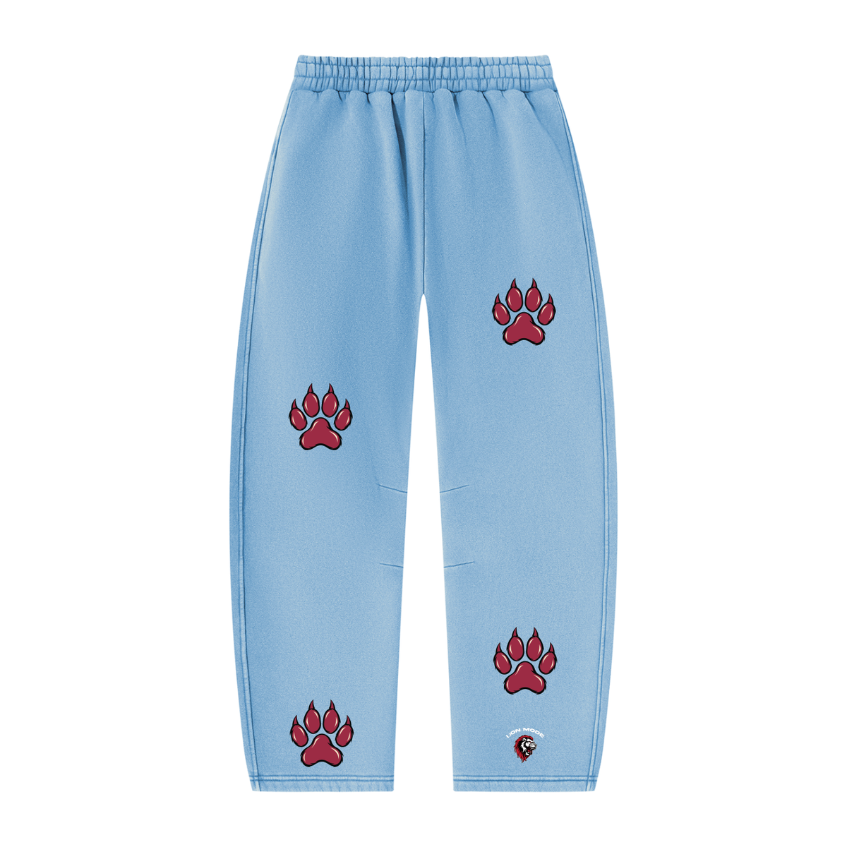 LM - BSP Paw Vintage Wash Barrel Leg Fleece Sweatpants - Unisex