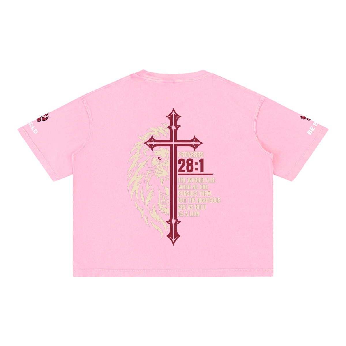 Be Bold - Proverbs 28:1 - Mineral Wash Boxy Unisex T-Shirt