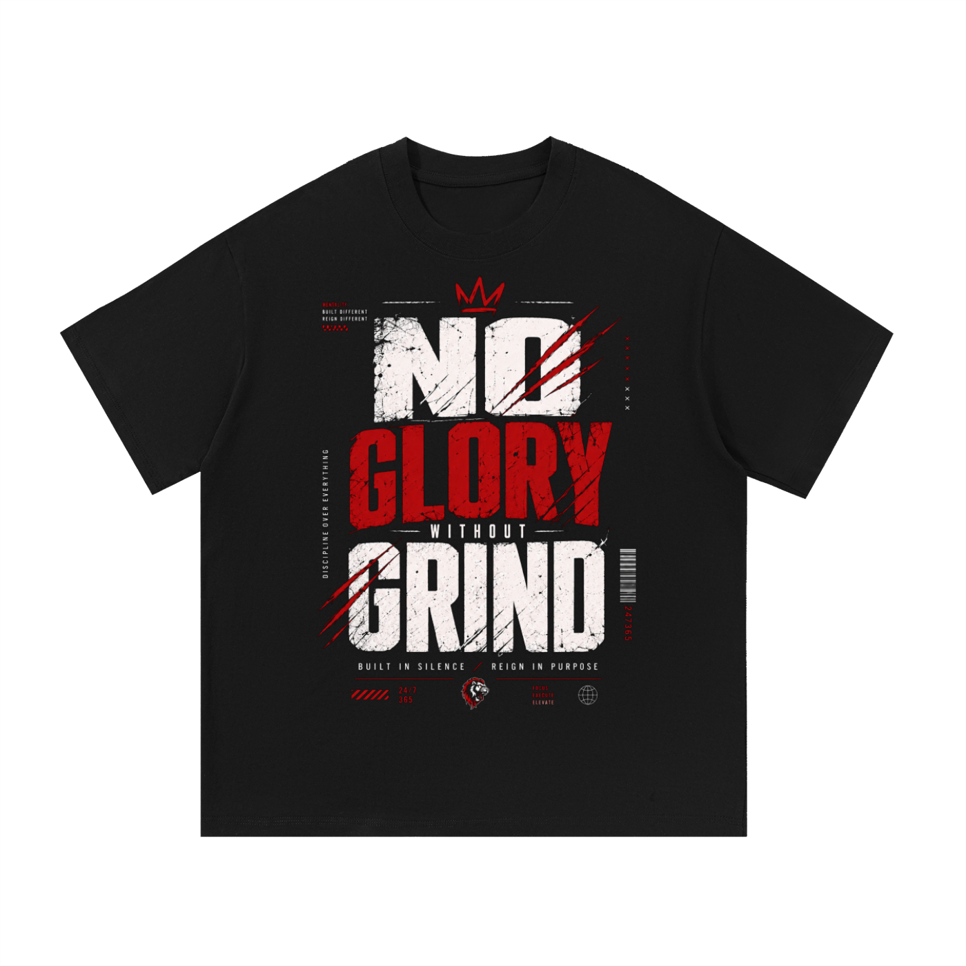 No Glory Without Grind Essential Cotton T-Shirt