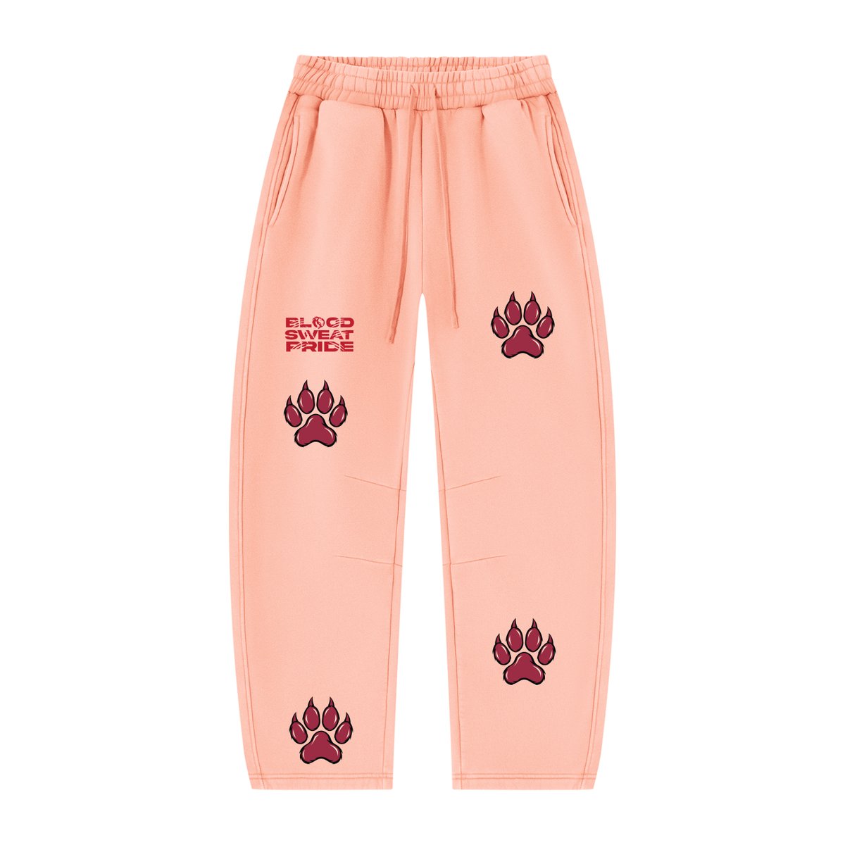 LM - BSP Paw Vintage Wash Barrel Leg Fleece Sweatpants - Unisex