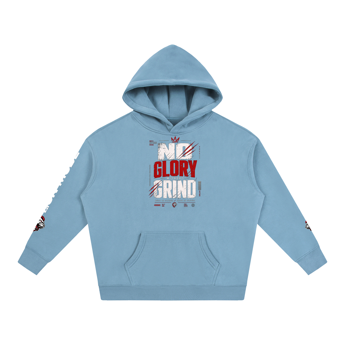 LM - No Glory Without Grind - Unisex Fleeced Hoodie