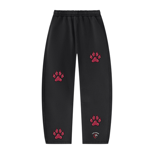LM - BSP Paw Vintage Wash Barrel Leg Fleece Sweatpants - Unisex